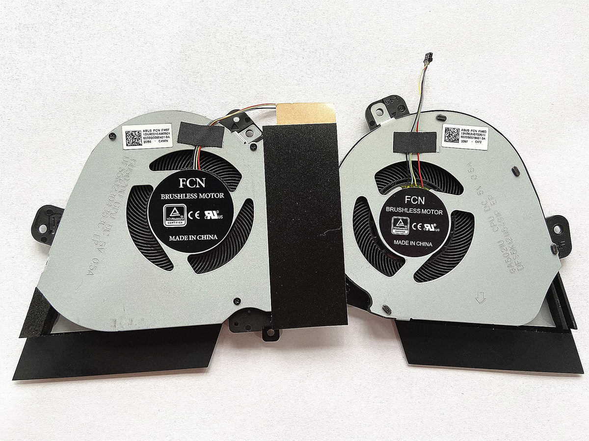 FAN FOR ASUS ROG Zephyrus M G15 GA502 GU502 GU502G GA502I GA502D GA502IU CPU & GPU FAN PAIR DC 12V P/N: 13NR0240T02111 13NR0240T01211