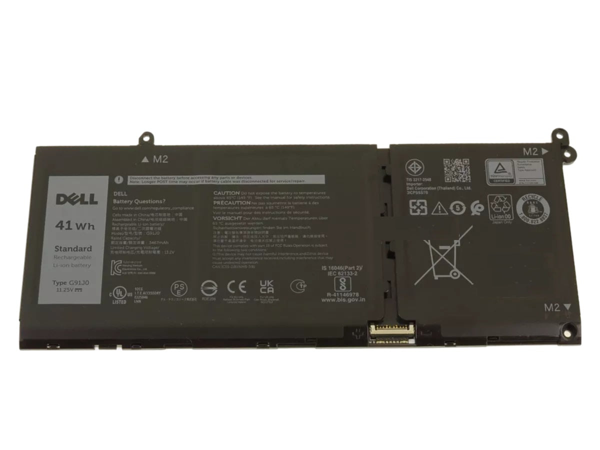 Dell Genuine Original G91J0 11.25V 42Wh 3-Cell Laptop Battery for Latitude 3320, 3420, 3520, Vostro 3510, Inspiron 5418