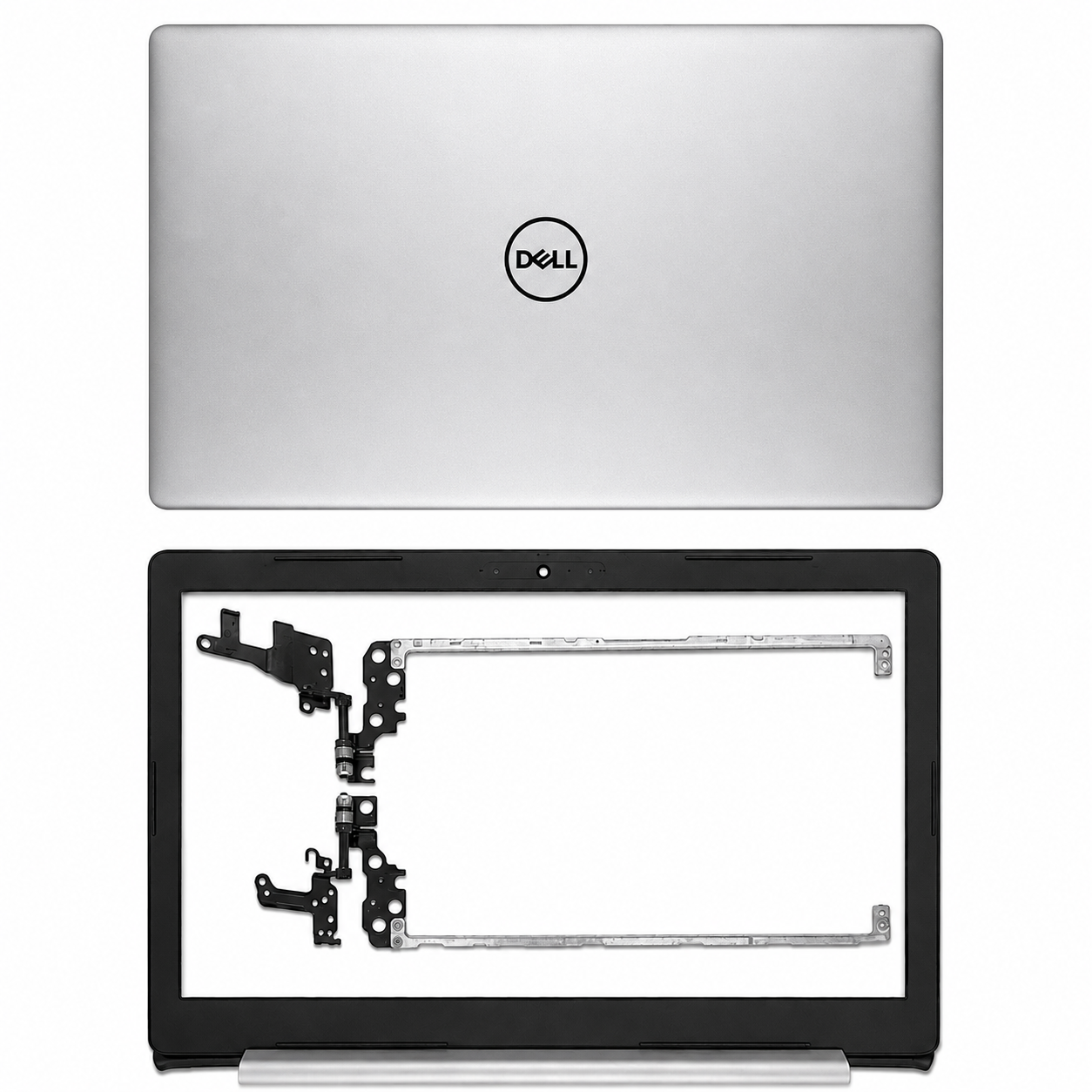 Dell Inspiron 5570 LCD Rear Top Lid Back Cover with Front Bezel & Hinges 0X4FTD Silver Compatible Replacement