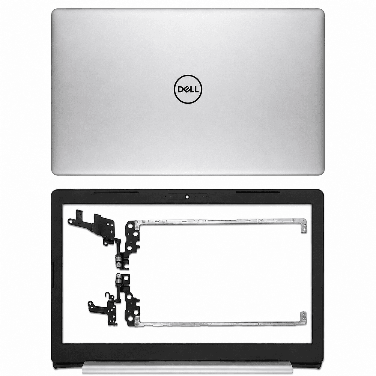 Dell Inspiron 5570 LCD Rear Top Lid Back Cover with Front Bezel & Hinges 0X4FTD Silver Compatible Replacement