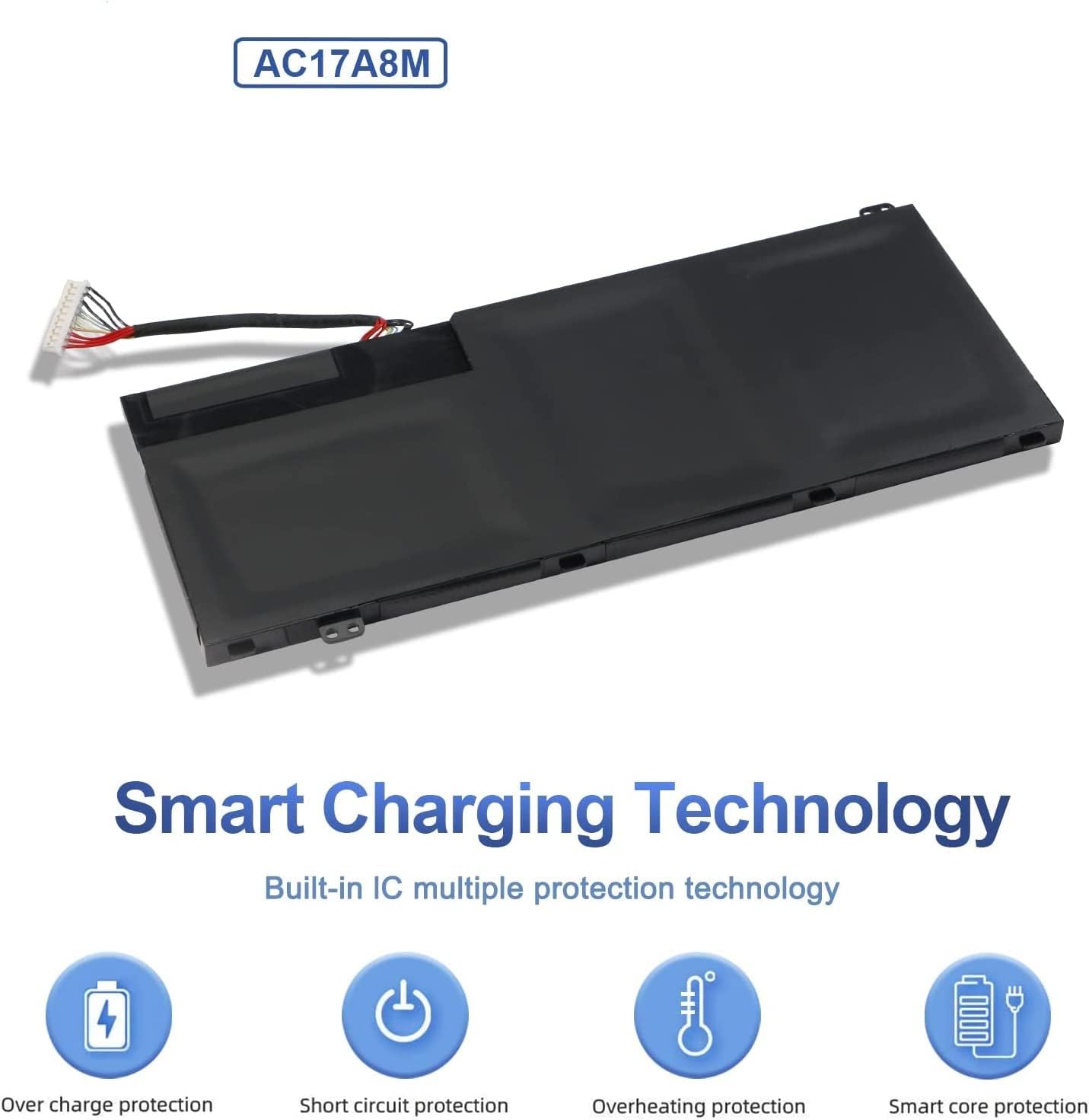 AC17A8M Laptop Battery Compatible for Acer Spin 3 SP314-52 TravelMate X3 X3410 Series Replacement