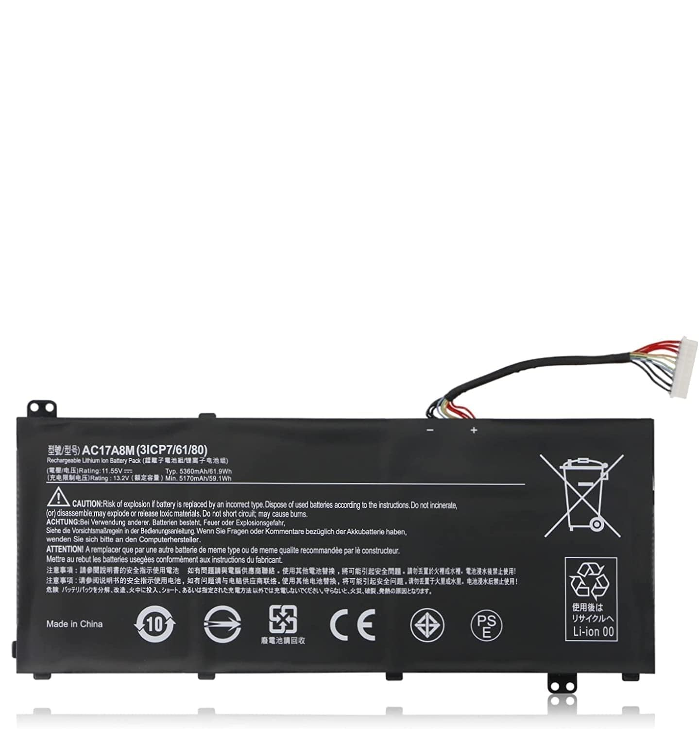 AC17A8M Laptop Battery Compatible for Acer Spin 3 SP314-52 TravelMate X3 X3410 Series Replacement