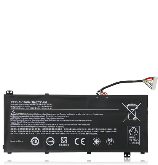 AC17A8M Laptop Battery Compatible for Acer Spin 3 SP314-52 TravelMate X3 X3410 Series Replacement