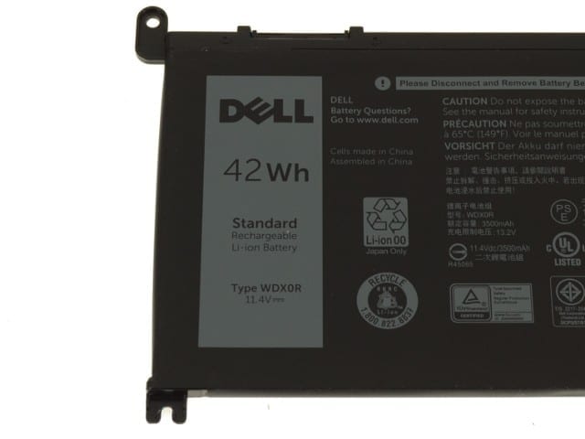 Dell Genuine Original WDX0R T2JX4 42Wh 11.4V 3-Cell Laptop Battery for Inspiron 5568, 5378, 7368 Series
