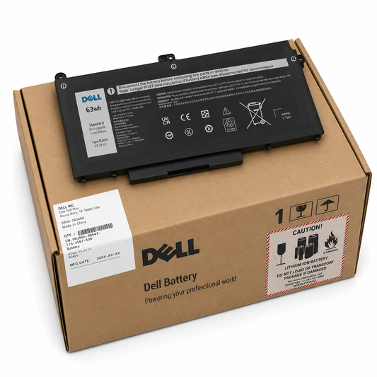 Dell Genuine Original RJ40G 15.2V 63Wh 4-Cell Laptop Battery for Latitude 5420, Latitude 5520 &amp; Precision 3560