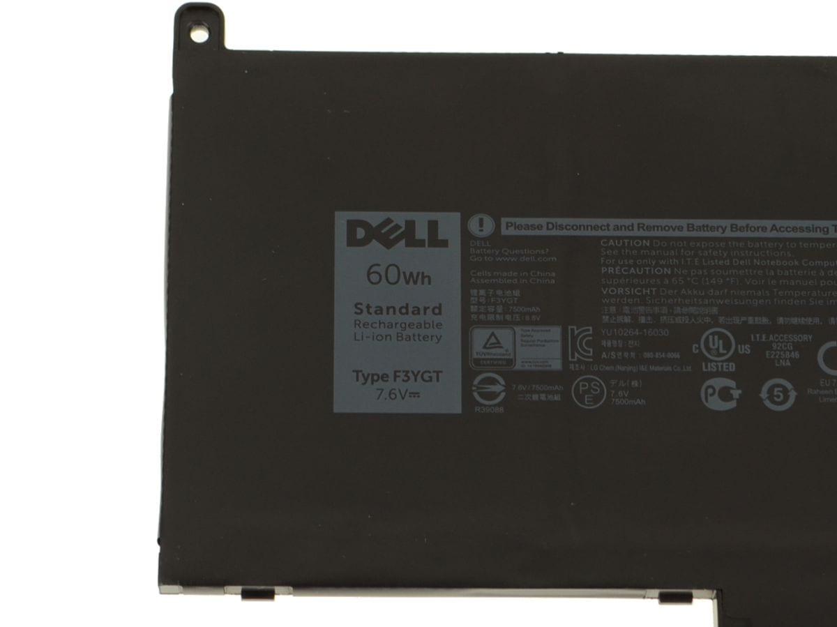 Dell Genuine F3YGT Battery Label with Model and Specifications