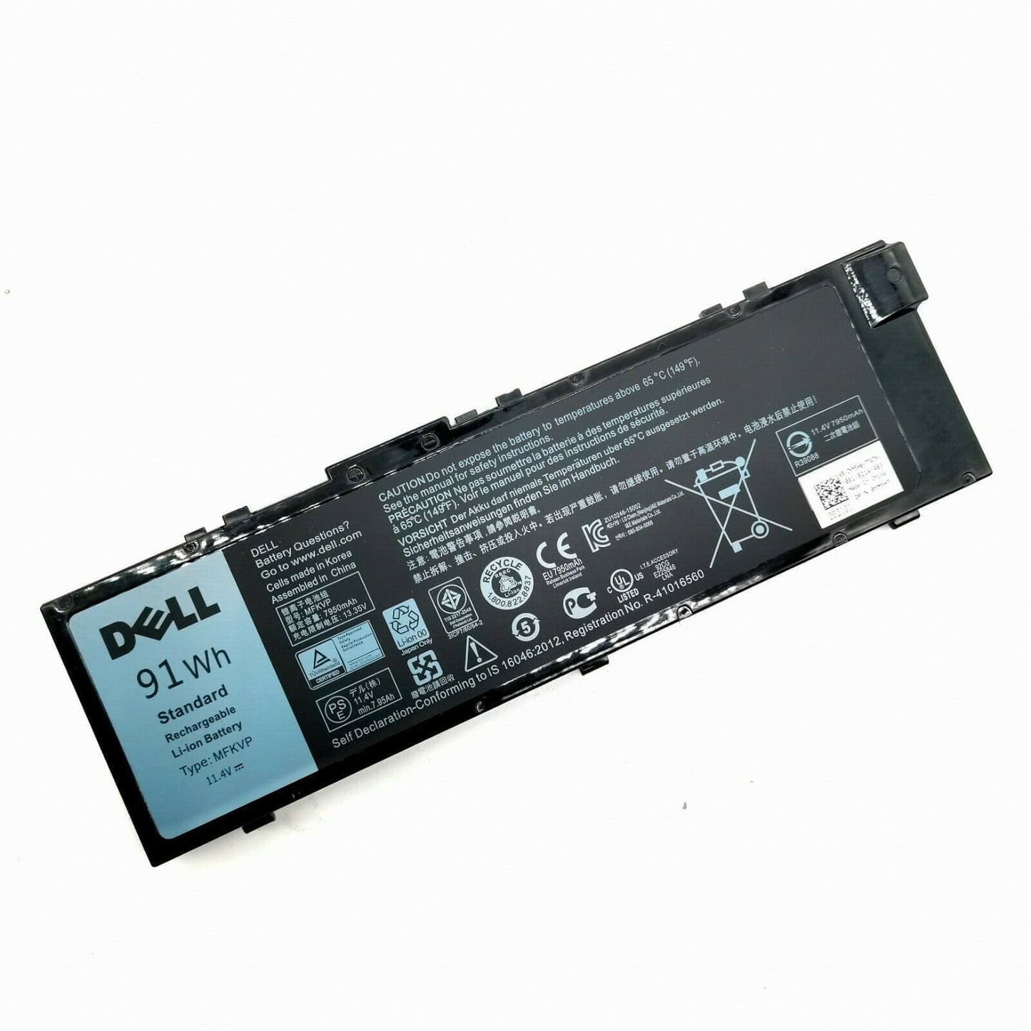 Dell Genuine Original MFKVP 91Wh 4-Cell Laptop Battery for Precision 7510, 7520, 7710, 7720 Workstation Series