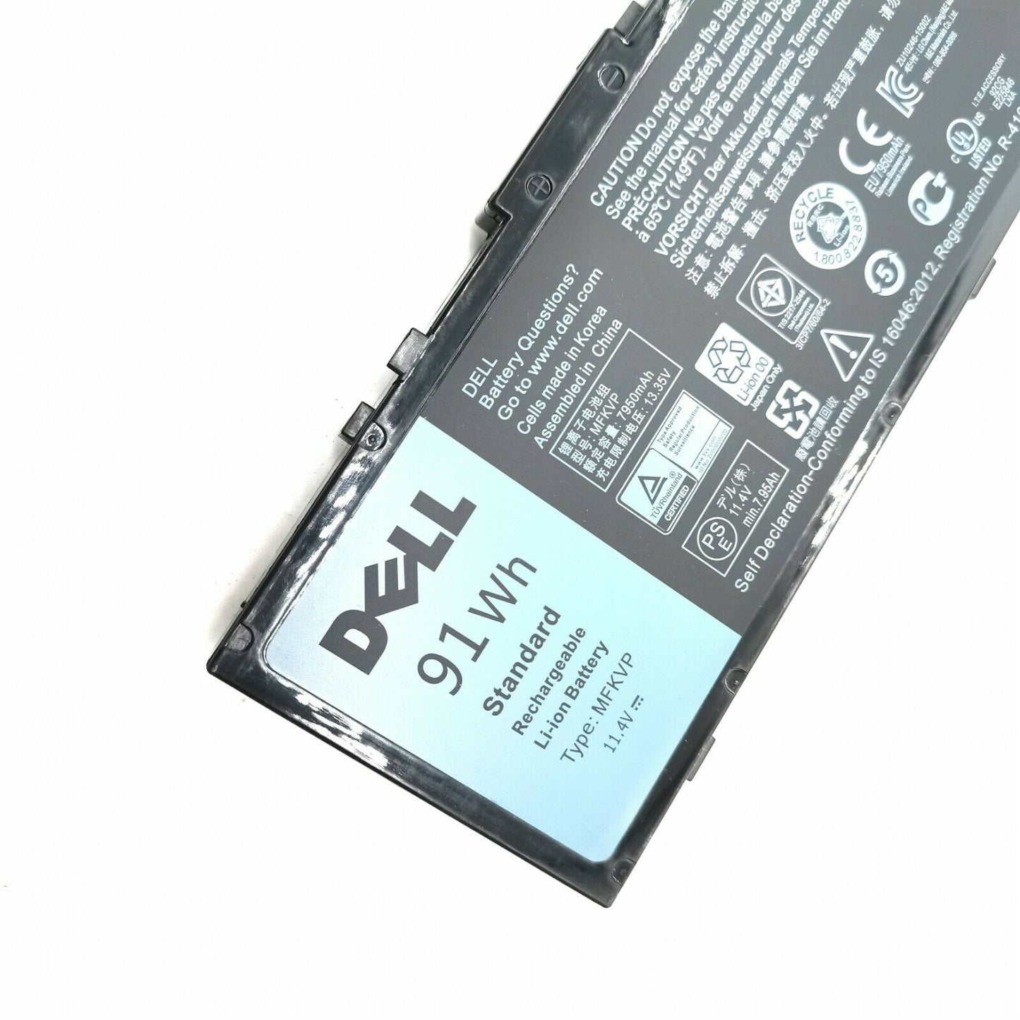 Dell Genuine Original MFKVP 91Wh 4-Cell Laptop Battery for Precision 7510, 7520, 7710, 7720 Workstation Series