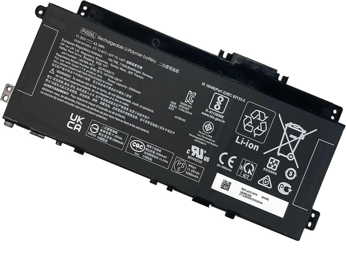 PV03XL PP03XL Compatible Replacement Laptop Battery for HP Pavilion x360 13-BB, 14-DV, 14M-DW, 14-DK and 15-EH Series